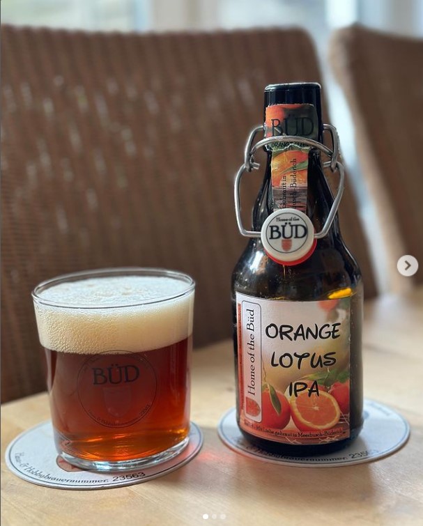 Büd Orange Lotus IPA im Büd Glas